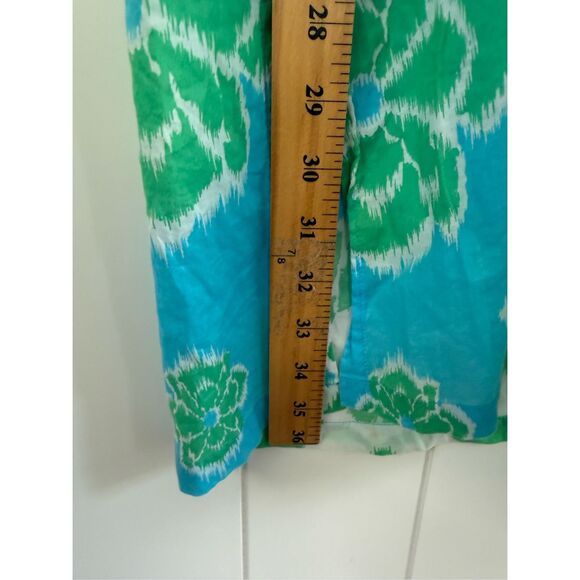 Echo Floral Tunic Dress Coverup in Caribbean Blue Size M - Picture 5 of 6